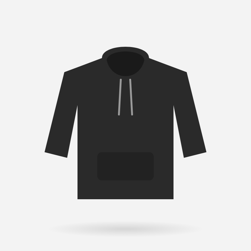 The Club Hoodie in charcoal