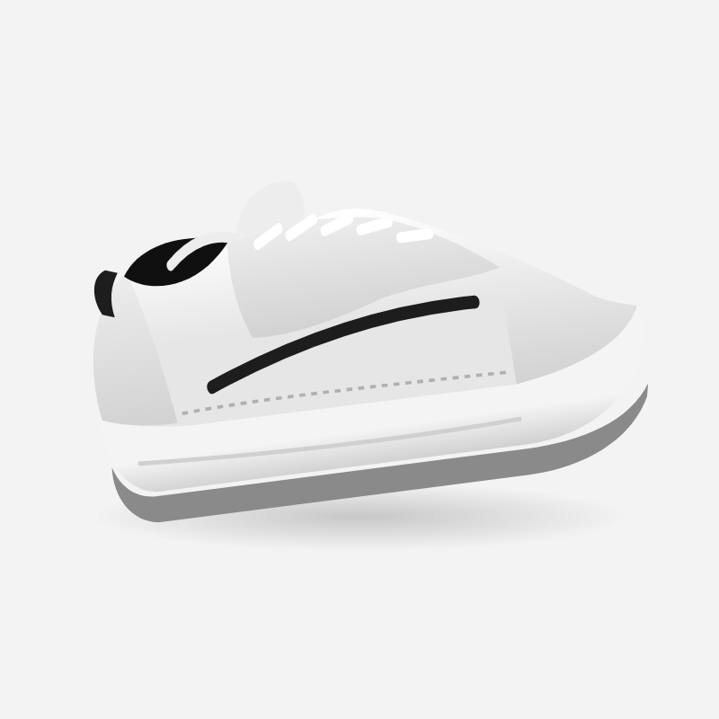 The Pace Runner in white, on light grey
