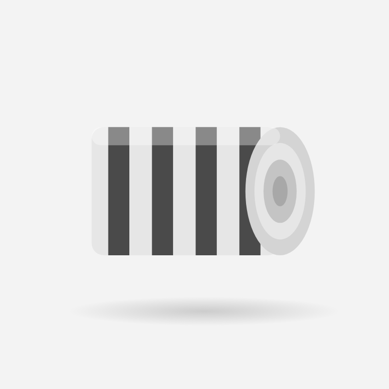 The Lido beach towel, rolled, in wide stripes